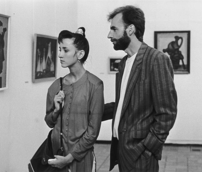 На выставке Дмитрия Краснопевцева, 1975 - 1985