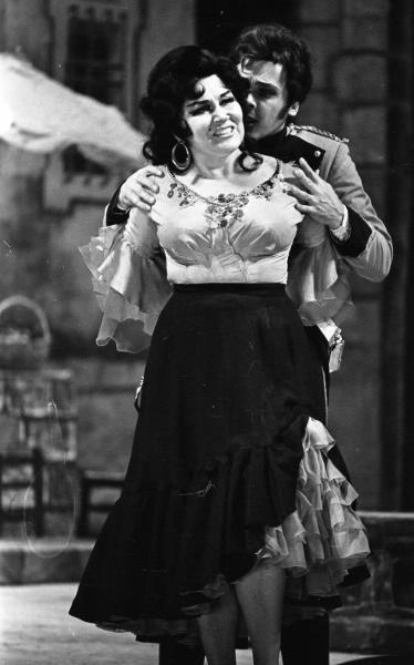 Ирина Архипова и Владислав Пьявко в опере «Кармен», 1970-е, г. Москва