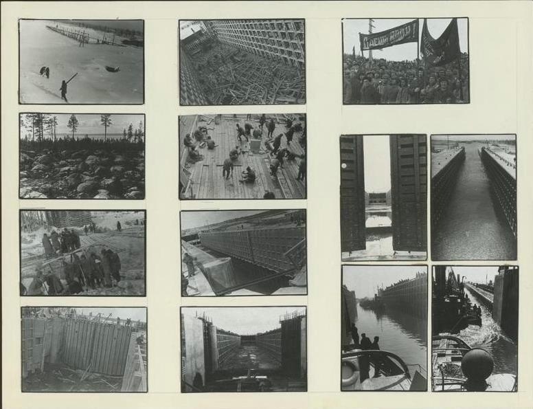 Строительство Беломорско-Балтийского канала, 1933 год, Карельская АССР. Контрольные отпечатки.