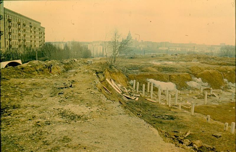 Строительство мемориального комплекса Победы на Поклонной горе, 1987 год, г. Москва