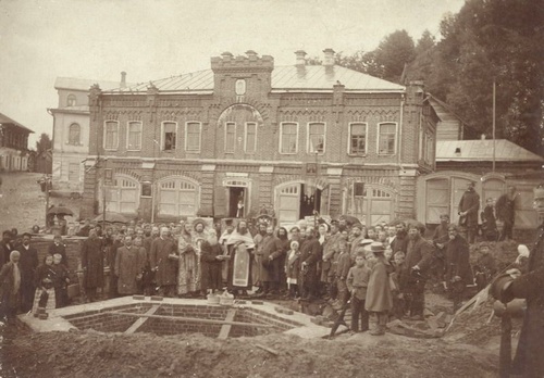 Освящение закладки водопровода, 1909 год, Костромская губ., г. Плес