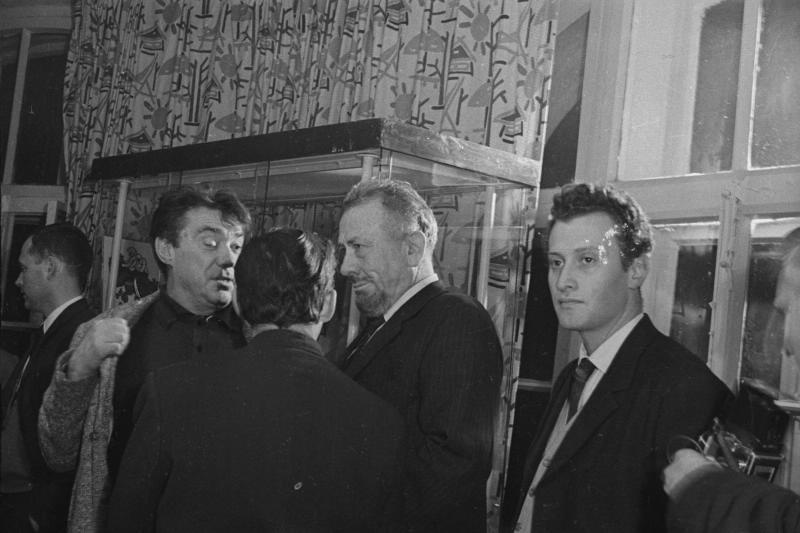 Борис Полевой, Джон Стейнбек в редакции журнала «Юность», 1963 год, г. Москва