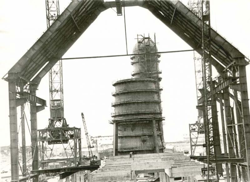 Строительство новой домны, 10 июля 1961, г. Череповец