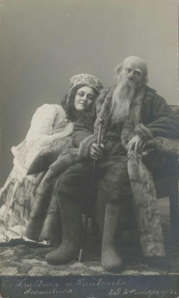 Осип Правдин и Елизавета Найденова в спектакле «Ассамблея», 1912 год, г. Москва